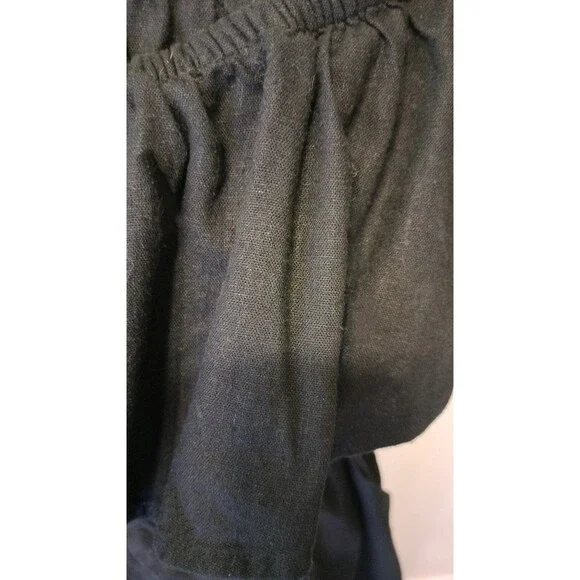 NWOT! Ava & Viv Black Linen Blend Off-Shoulder Cropped Jumpsuit. Plus Size X - Picture 5 of 9